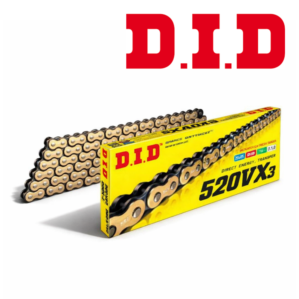 CADENA DID 520VX3-120ZB DORADA